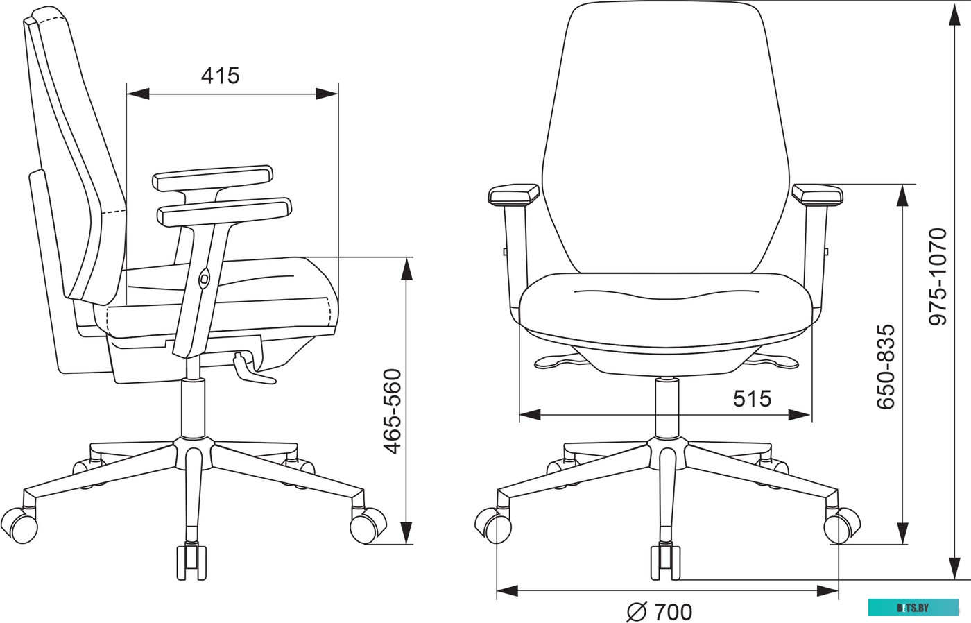 Офисное кресло (Стул) Бюрократ CH-545SL 38-417 (серый) <CH-545SL/1D/417-G>