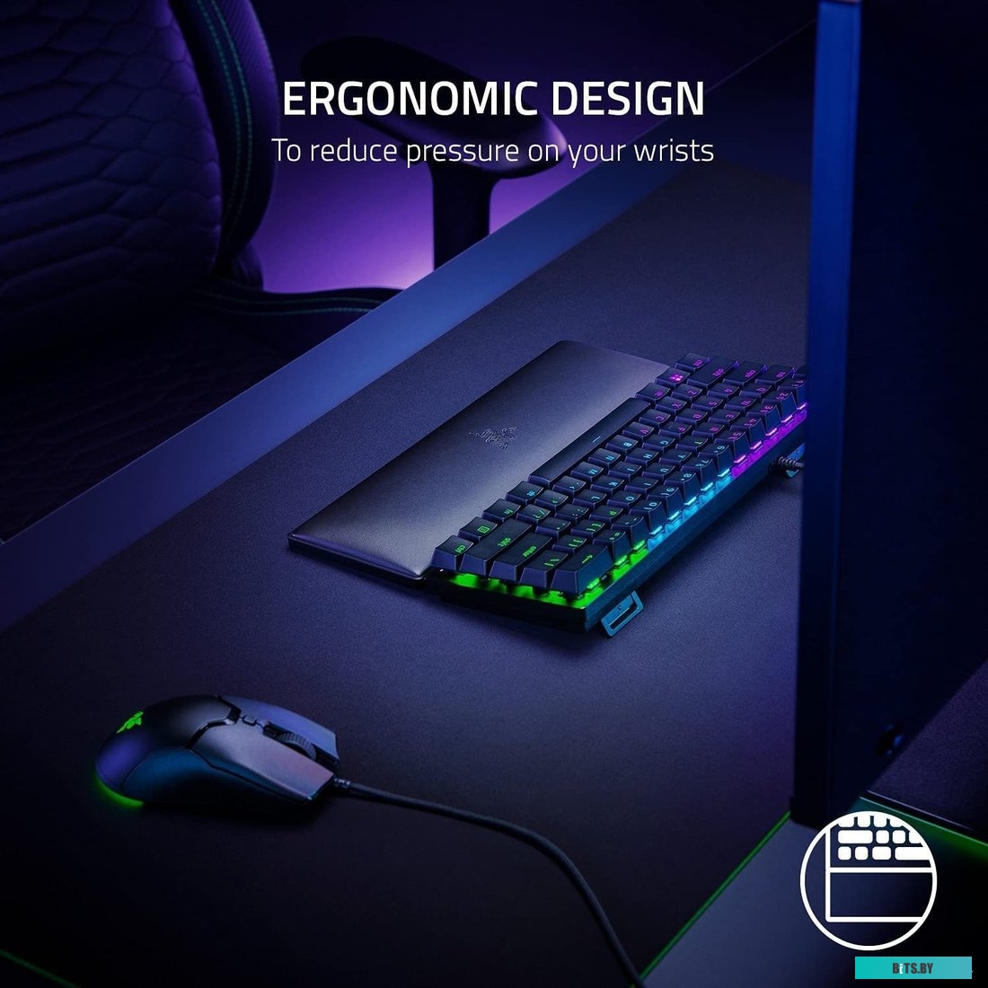 Подставка под запястье Razer Ergonomic Wrist Rest for Mini Keyboards <RC21-01720100-R3M1>