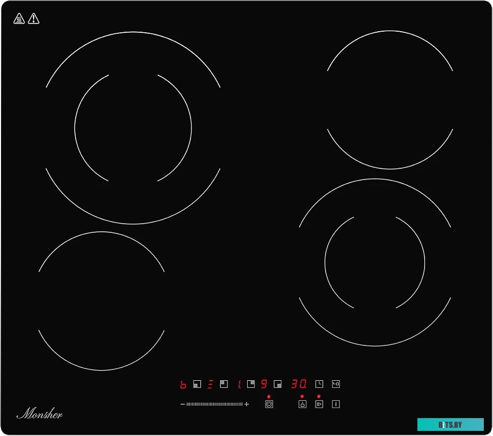 MHE 6022 Встраиваемая варочная панель/ электрическая, 60 см, 4 конфорки, черный цвет