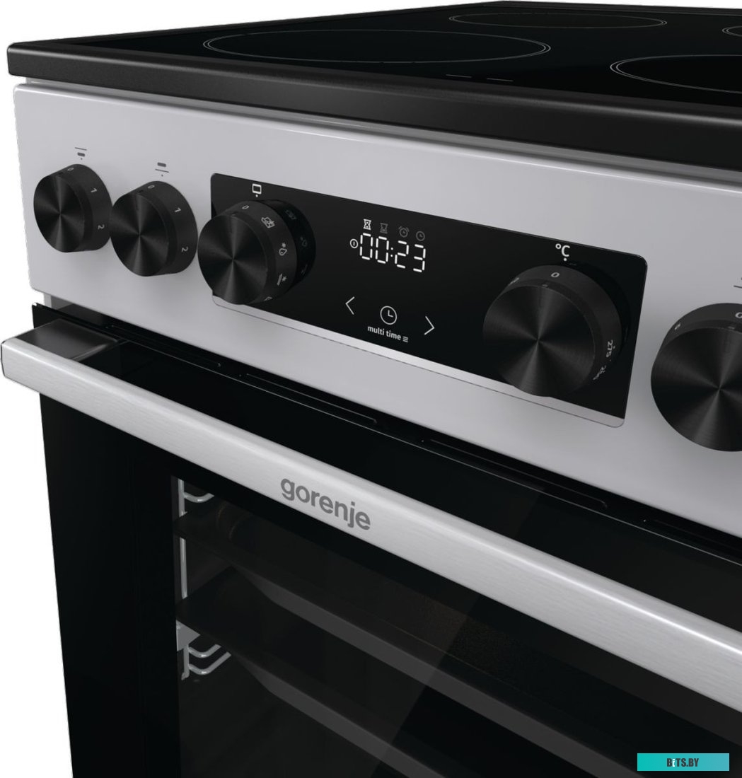 GEC5C41SG Электрическая плита Gorenje GEC5C41SG,  стеклокерамика,  без крышки,  серый