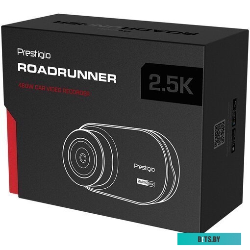 PCDVRR460W Видеорегистратор Prestigio RoadRunner 460W черный 5Mpix 1440x2560 1440p 140гр. Mstar SSC8629Q