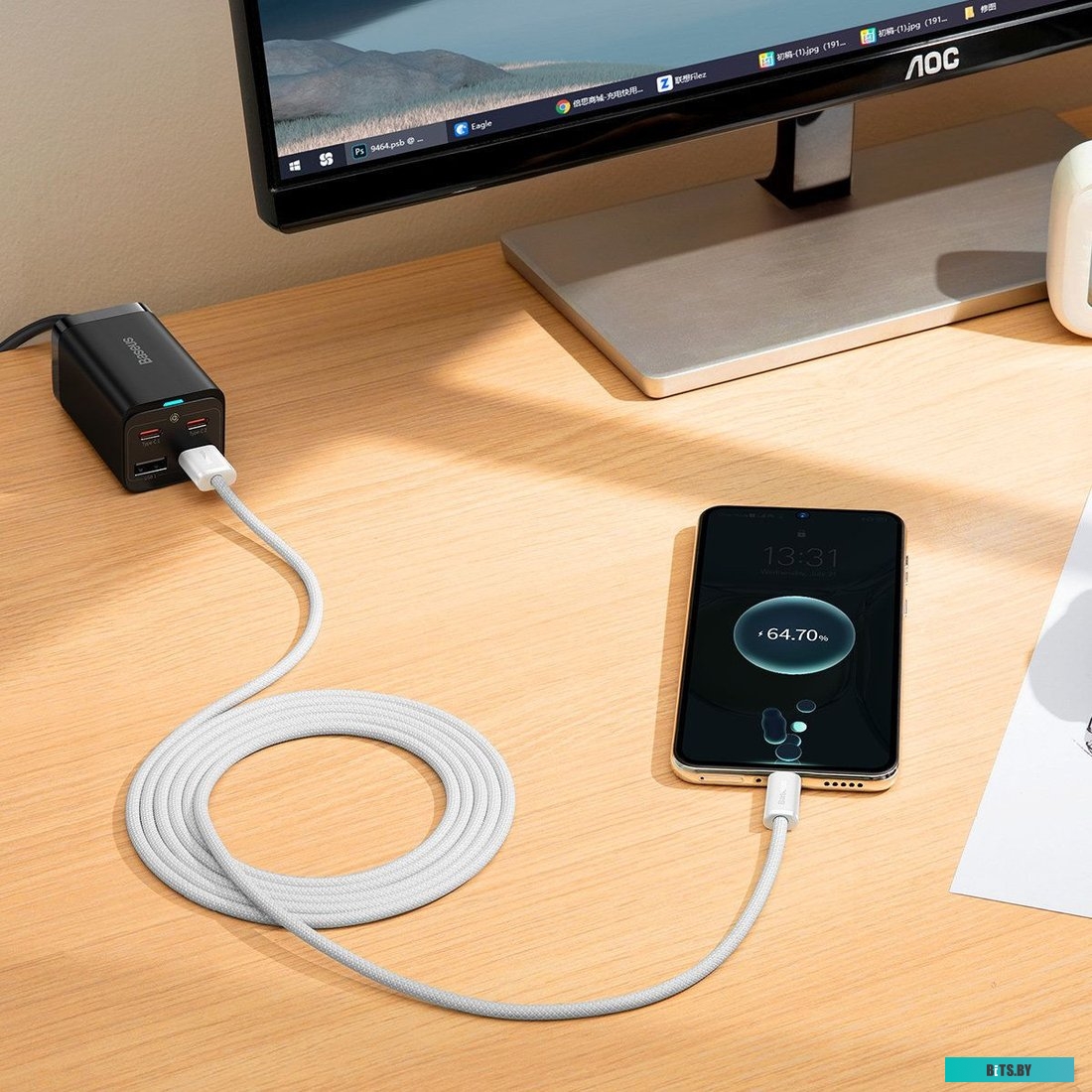 Кабель Baseus Dynamic Series Fast Charging Data Cable 100W USB Type-A - USB Type-C (2 м, белый) 