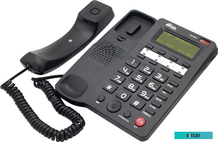 80001483 Телефон проводной Ritmix RT-550 черный