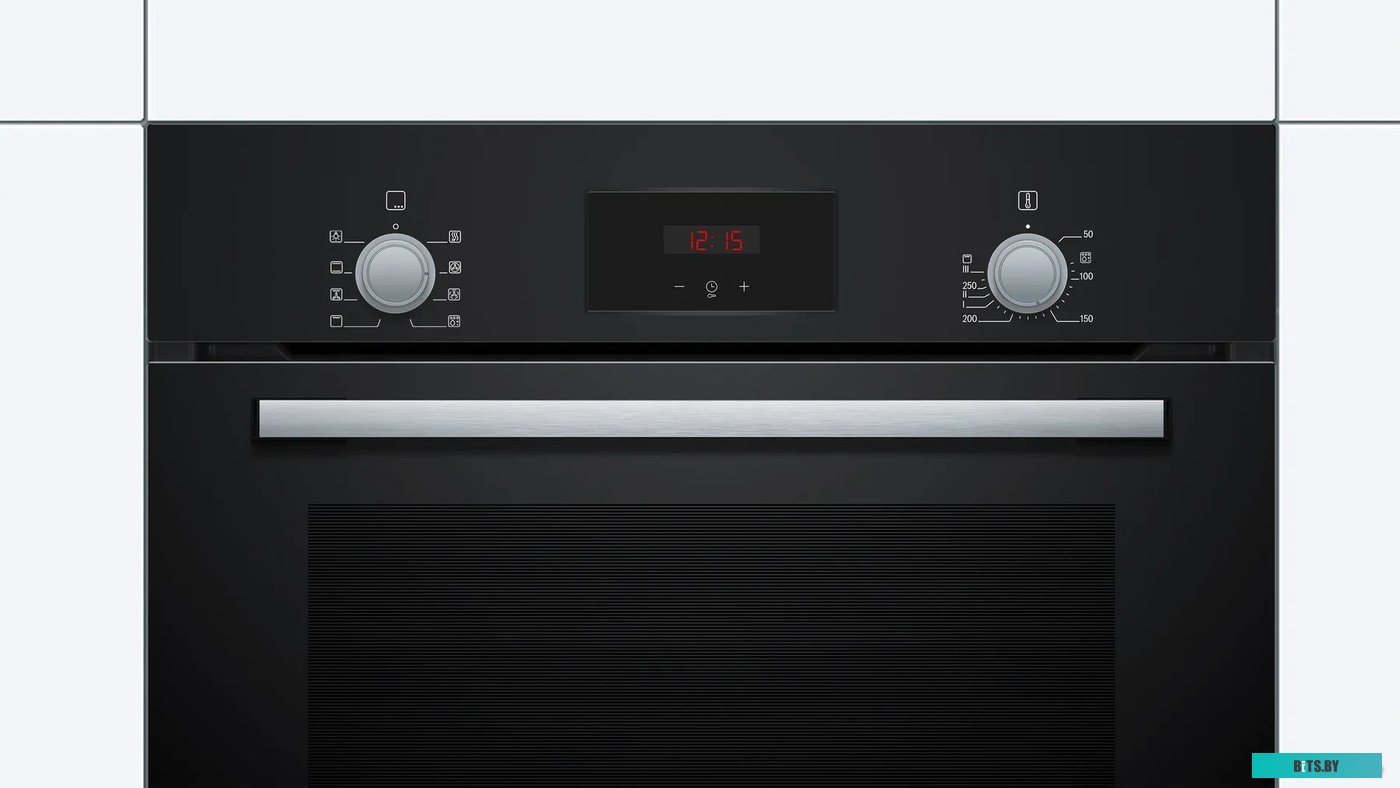 HBF113BA0Q Serie 2, духовой шкаф,цвет черный,светодиодный дисплей. класс энергоэффективности А, 5 режимов, 66 литров, сделано в Турции