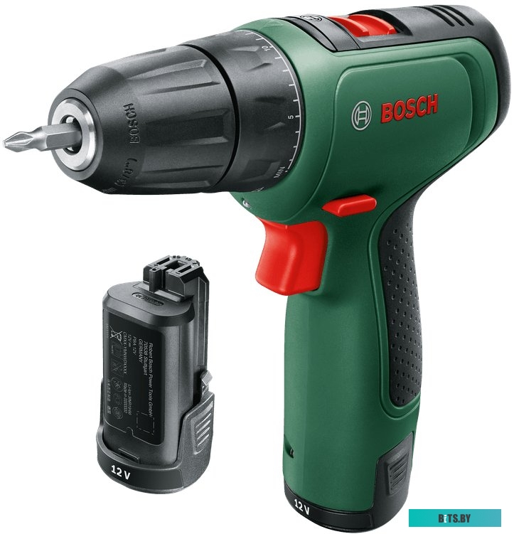 Дрель-шуруповерт Bosch EasyDrill 1200 06039D3007 (с 2-мя АКБ, кейс) <0 603 9D3 007>