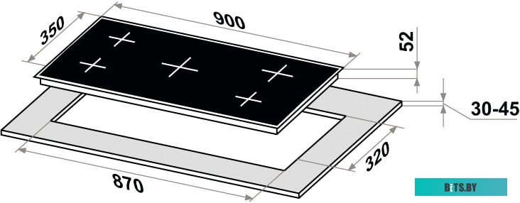 КА-00017393 Электрическая варочная панель MAUNFELD CVCE905SMTBK,  Hi-Light,  независимая,  черный