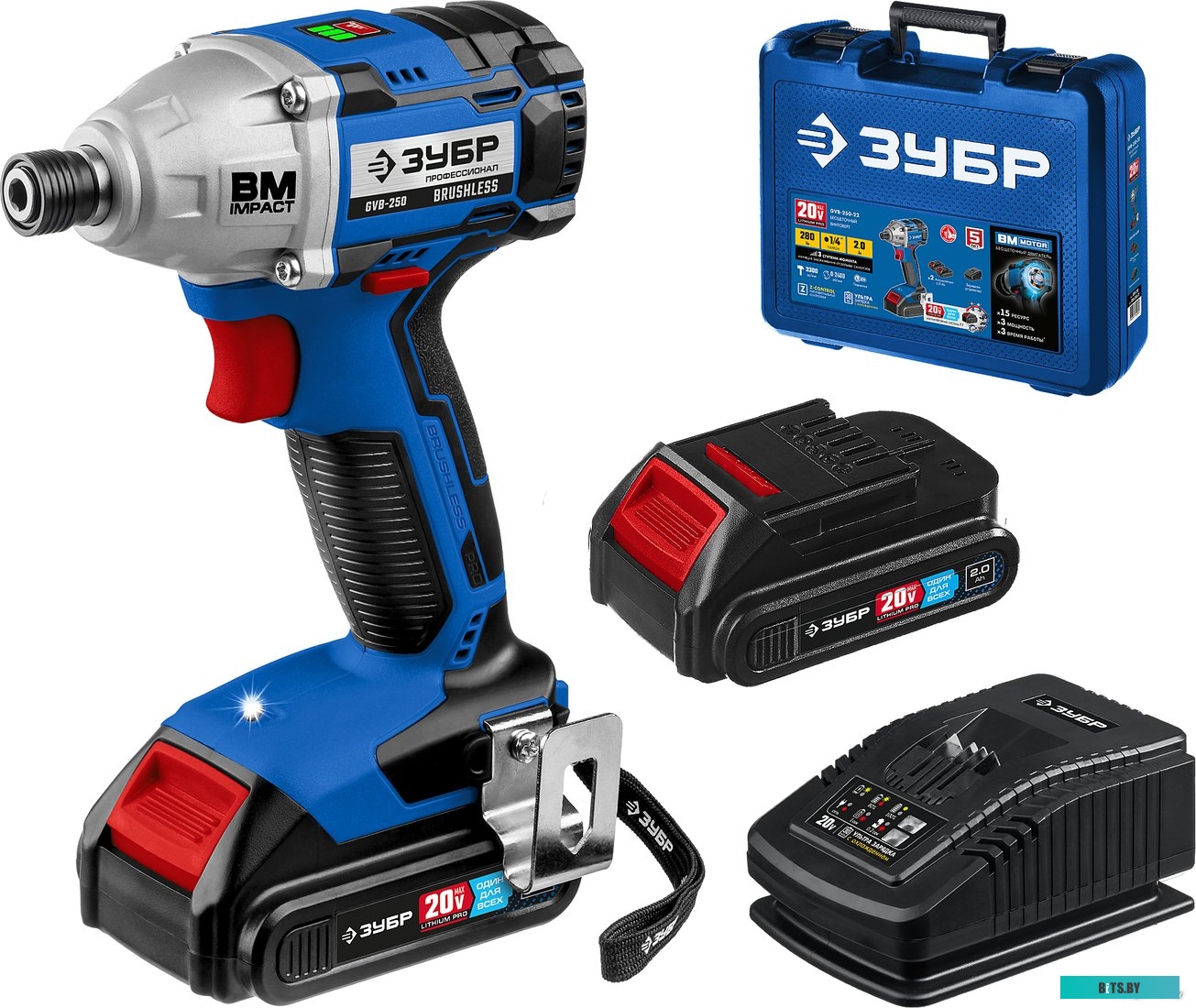 Зубр Профессионал GVB-250-22 (с 2-мя АКБ, кейс)