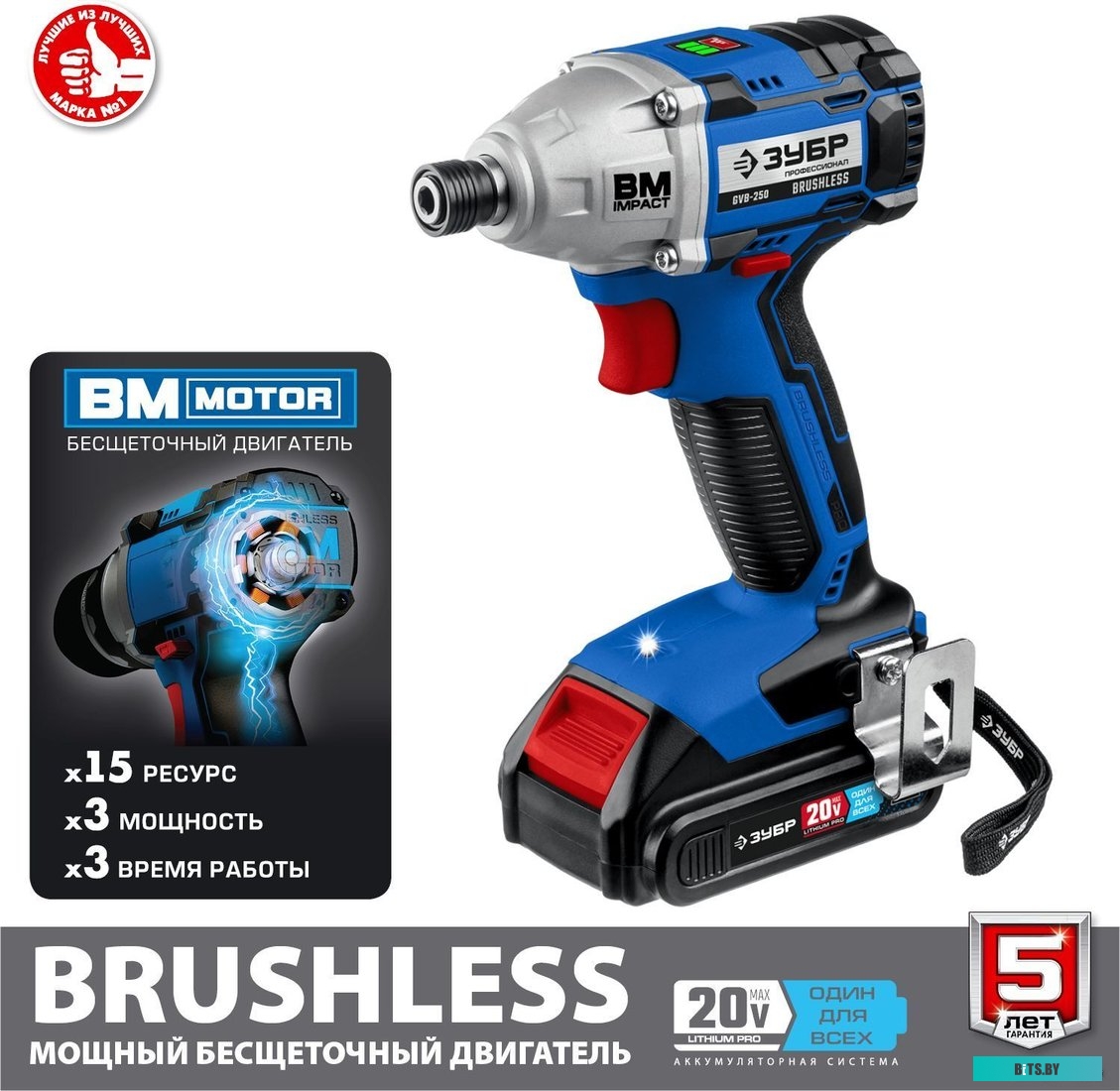 Зубр Профессионал GVB-250-22 (с 2-мя АКБ, кейс)