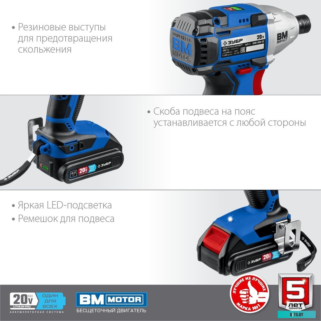 Зубр Профессионал GVB-250-22 (с 2-мя АКБ, кейс)