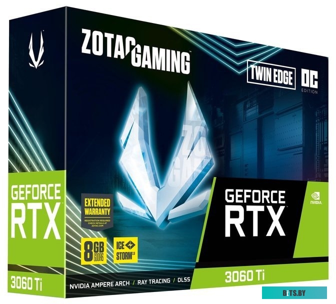 Видеокарта Zotac GeForce RTX 3060 Ti Twin Edge OC LHR 8GB GDDR6 ZT-A30610H-10MLHR