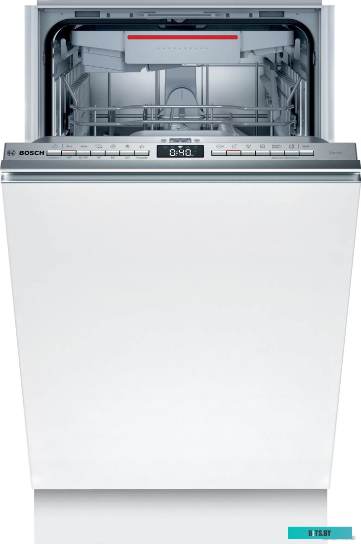 SPV4XMX20E Serie 4, Встраиваемая посудомоечная машина 45см., 10 комплектов, 3 ярус,  SilencePlus; Класс A-А-A; InfoLight,таймер