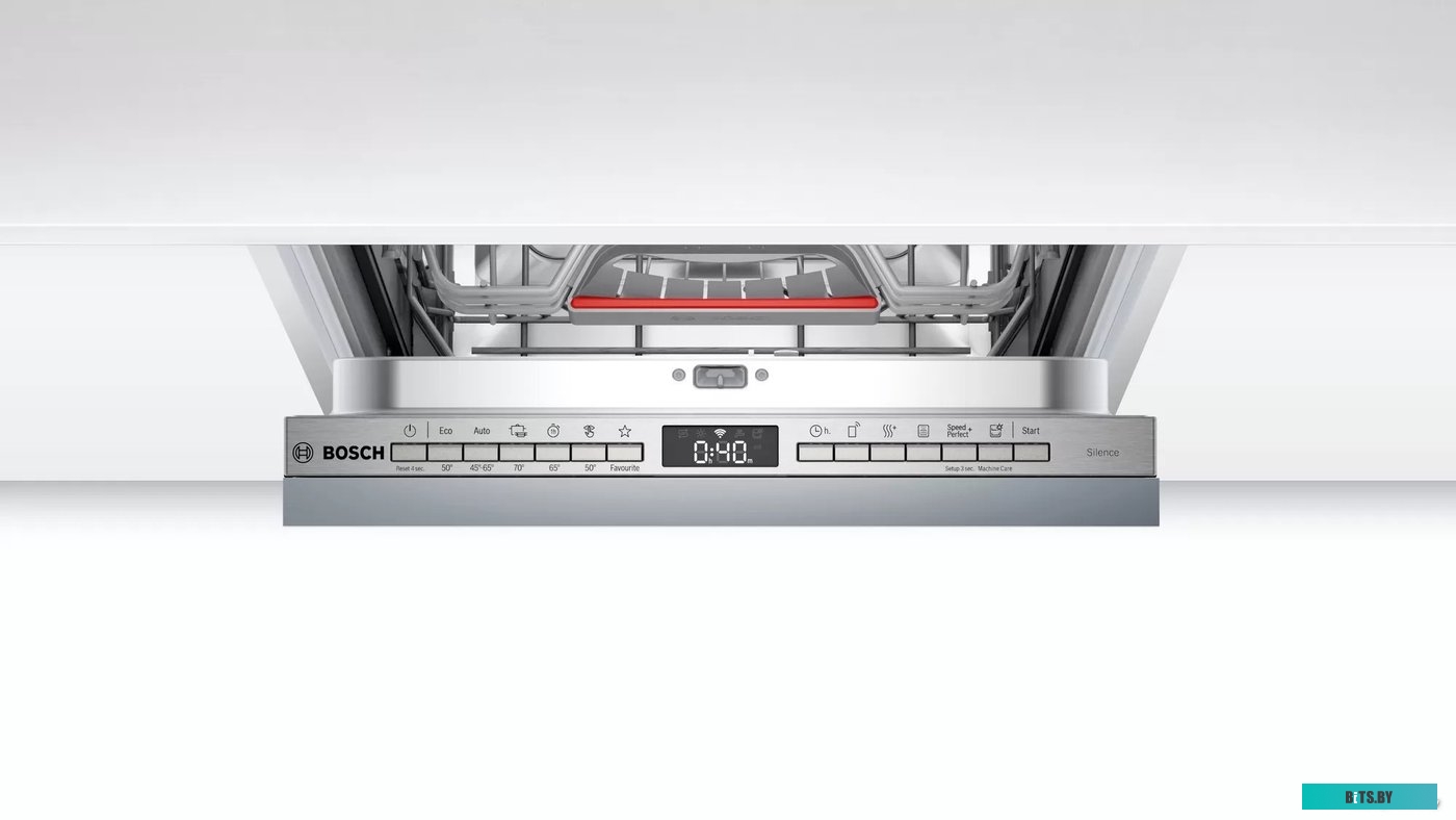 SPV4XMX20E Serie 4, Встраиваемая посудомоечная машина 45см., 10 комплектов, 3 ярус,  SilencePlus; Класс A-А-A; InfoLight,таймер