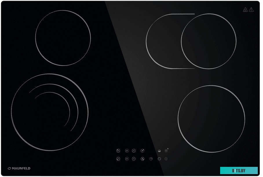 КА-00017391 Электрическая варочная панель MAUNFELD CVCE774SMTBK,  Hi-Light,  независимая,  черный