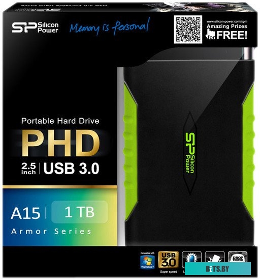 Внешний жесткий диск Silicon Power Armor A15 1TB (SP010TBPHDA15S3K)
