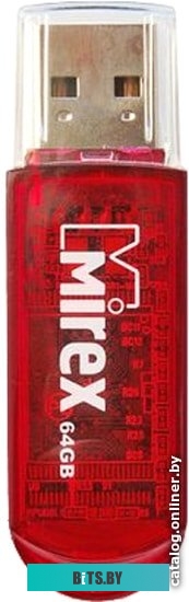 USB накопитель (Флешка) Mirex Elf 64GB (красный) <13600-FMURDE64>
