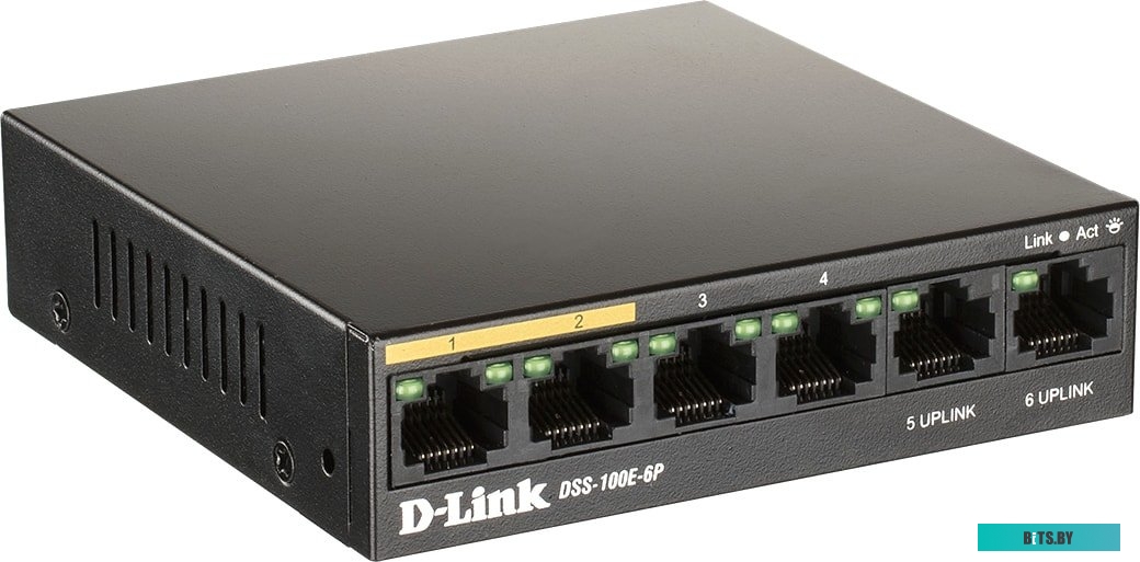 Неуправляемый коммутатор D-Link DSS-100E-6P/A1A