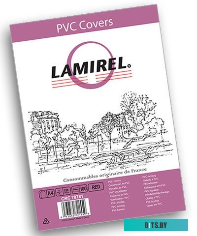 Пластиковая обложка для переплета Lamirel Transparent А4 150 мкм 100 шт LA-78781 (красный)