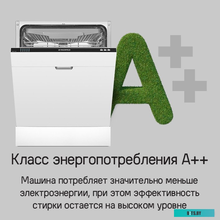 КА-00016495 Стиральная машина MAUNFELD MFWM148WH02, с фронтальной загрузкой, 8кг, 1400об/мин, инверторная