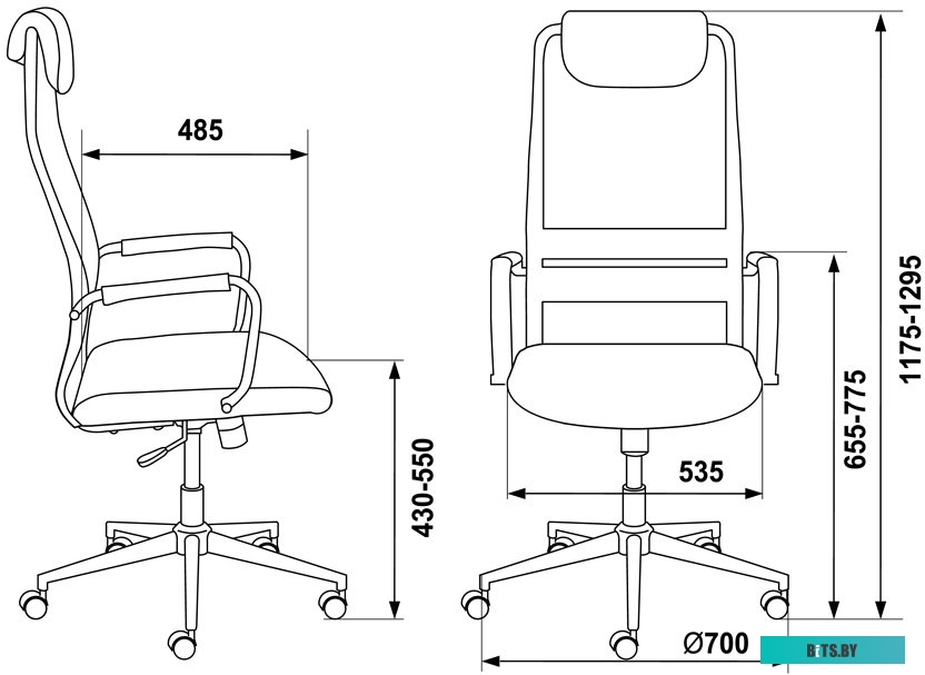 Офисное кресло (Стул) Бюрократ KB-9N (черный) <KB-9N/BLACK>