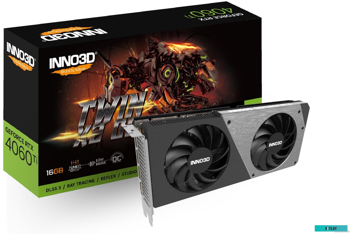 Видеокарта Inno3D GeForce RTX 4060 Ti Twin X2 OC N406T2-16D6X-178055N