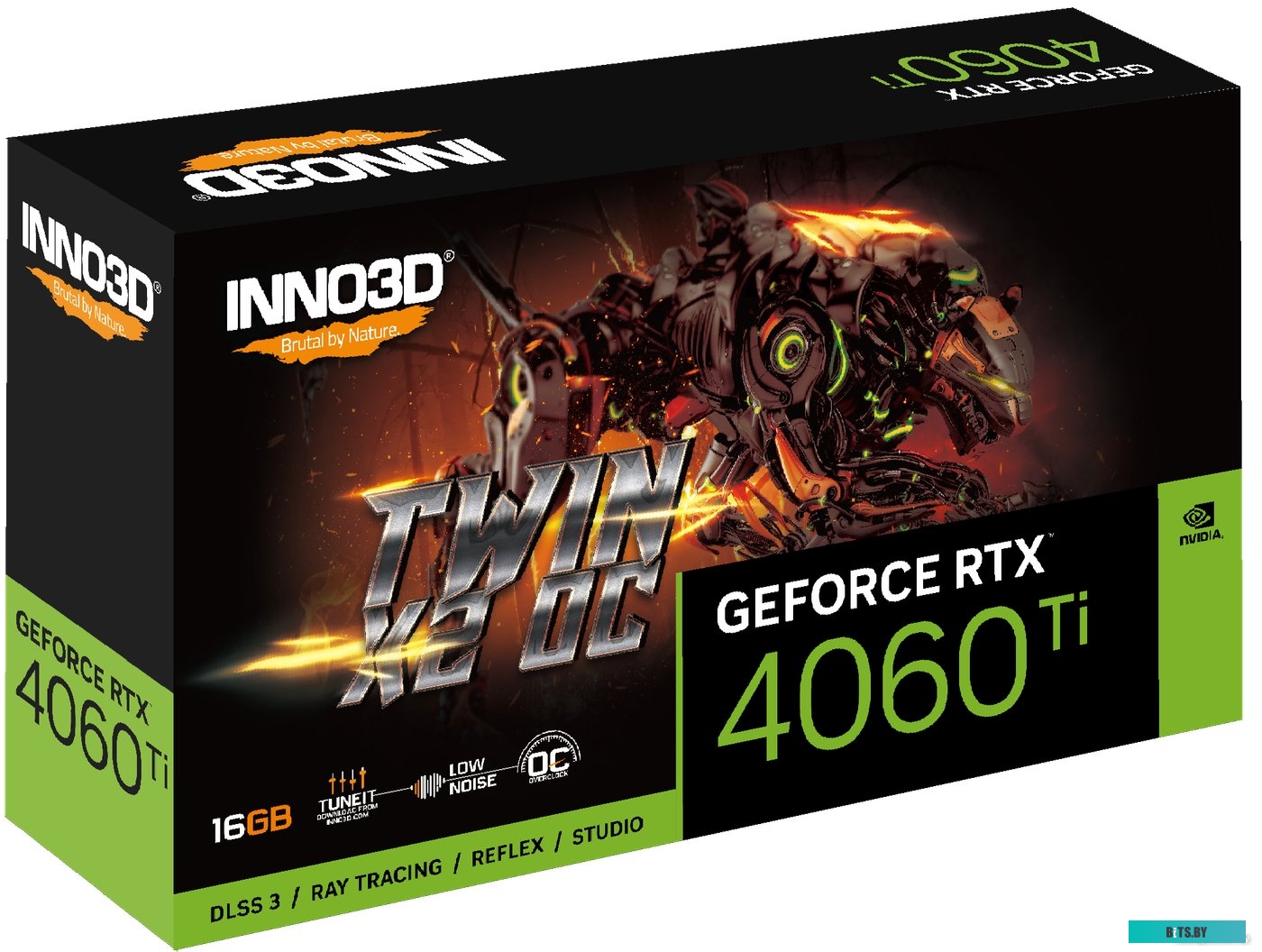 Видеокарта Inno3D GeForce RTX 4060 Ti Twin X2 OC N406T2-16D6X-178055N
