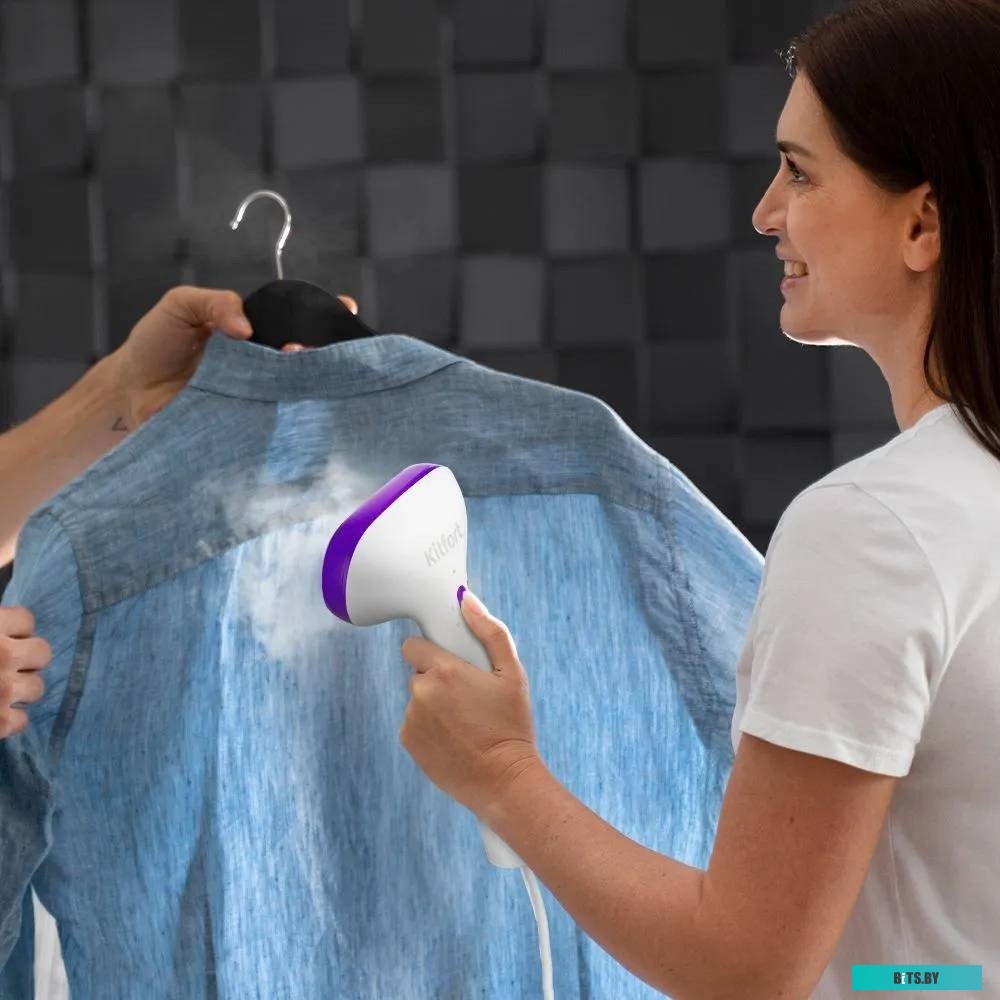 КТ-996 Отпариватель напольный KitFort КТ-996,  белый  / фиолетовый