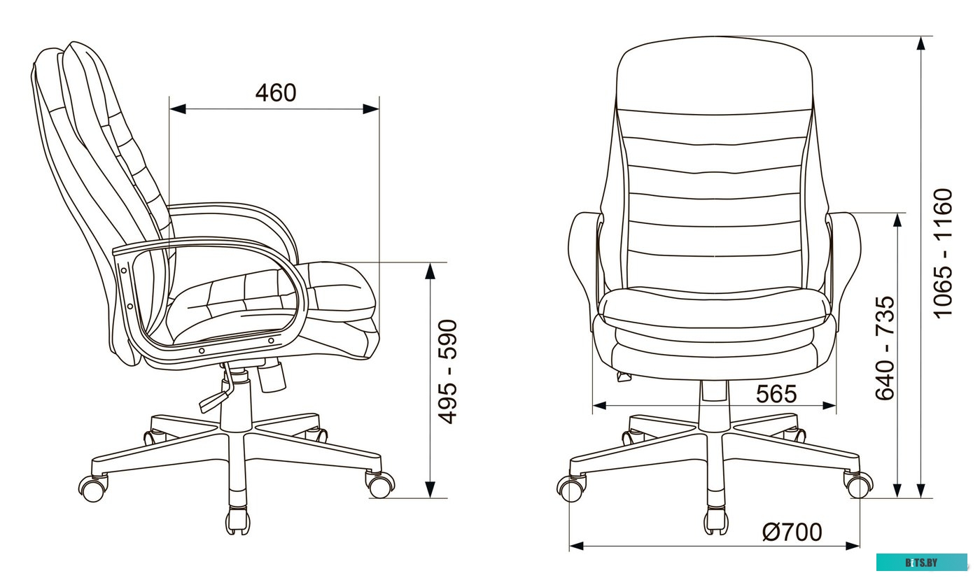 Офисное кресло (Стул) Бюрократ T-9950PL (черный) <T-9950PL/BLACK-PU>