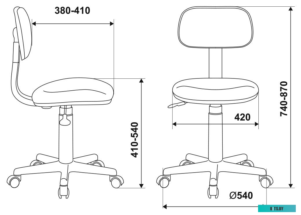 CH-204NX/STICK-VIO Кресло детское Бюрократ CH-204NX, на колесиках, ткань, фиолетовый [ch-204nx/stick-vio]