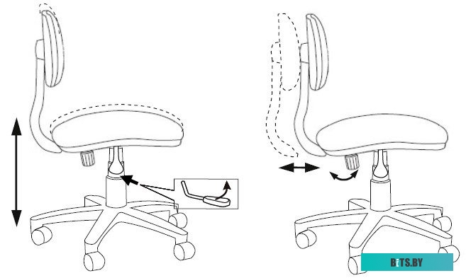 CH-204NX/STICK-VIO Кресло детское Бюрократ CH-204NX, на колесиках, ткань, фиолетовый [ch-204nx/stick-vio]
