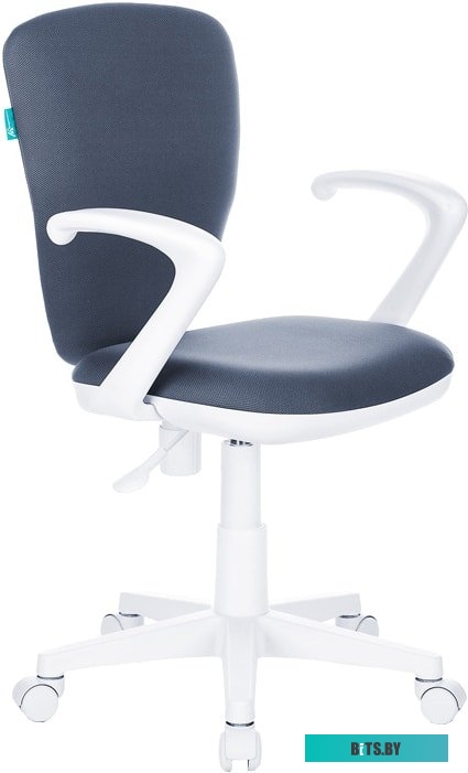 KD-W10AXSN/26-25 Кресло детское Бюрократ KD-W10AXSN серый 26-25 крестов. пластик пластик белый