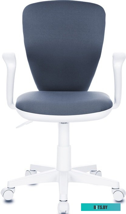 KD-W10AXSN/26-25 Кресло детское Бюрократ KD-W10AXSN серый 26-25 крестов. пластик пластик белый