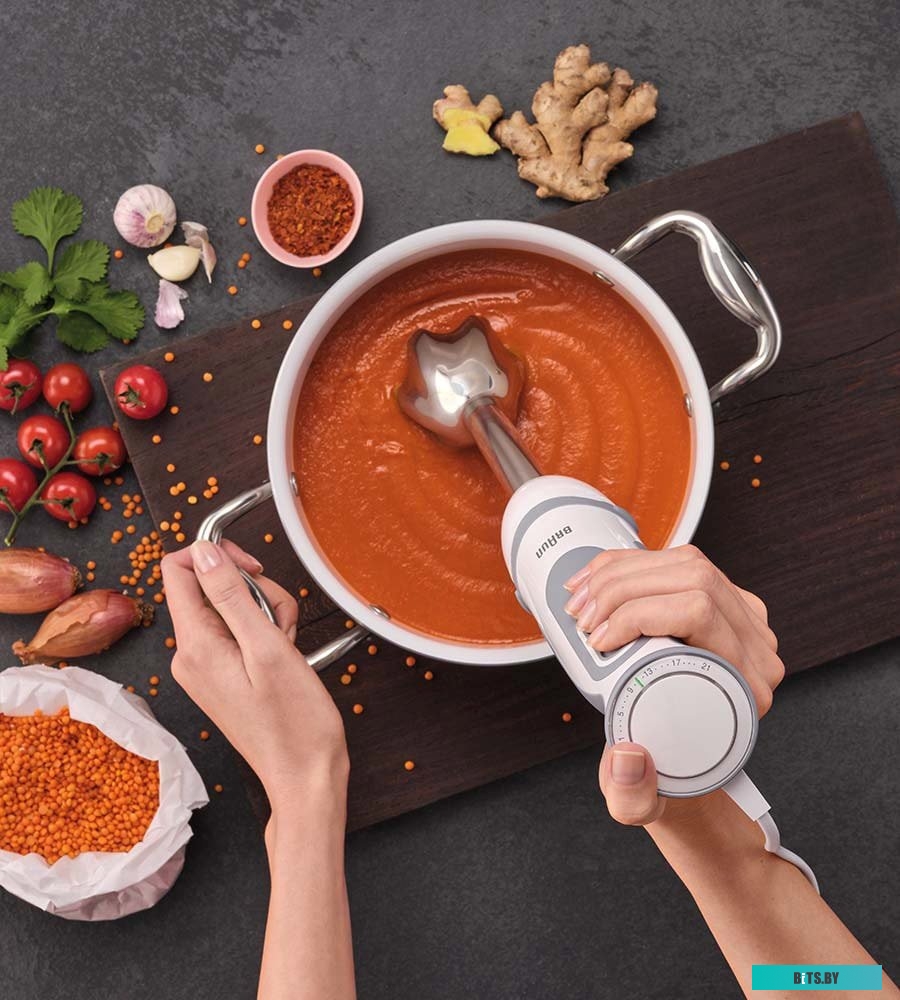 0X22111366 Блендер Braun MQ9135XI,  погружной,  черный/серебристый