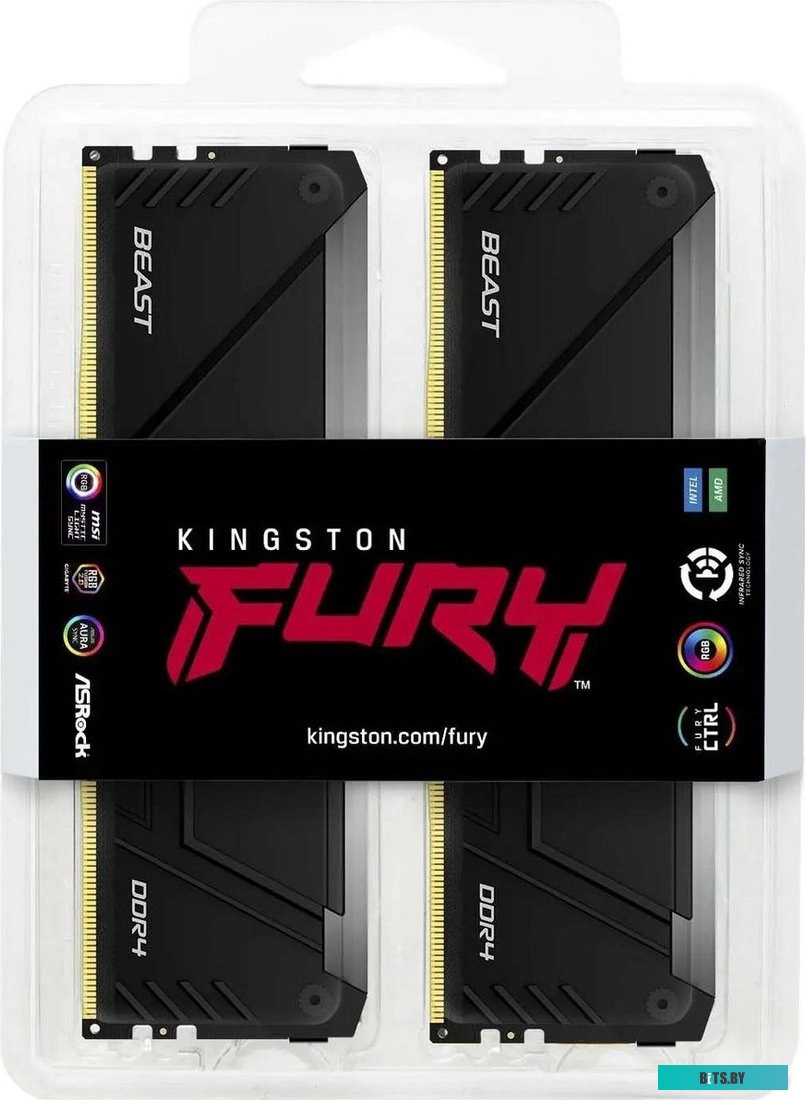 Оперативная память Kingston Fury Beast Black KF436C18BB2AK4/128.