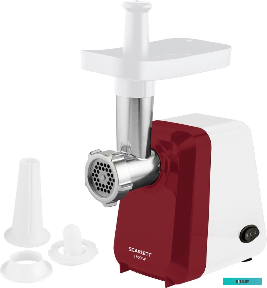SC-MG45S62 White with red Мясорубка SCARLETT SC-MG45S62 White with red