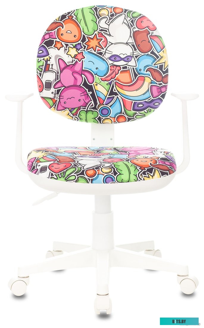 CH-W356AXSN/MASKARAD Кресло детское Бюрократ CH-W356AXSN мультиколор маскарад крестов. пластик пластик белый