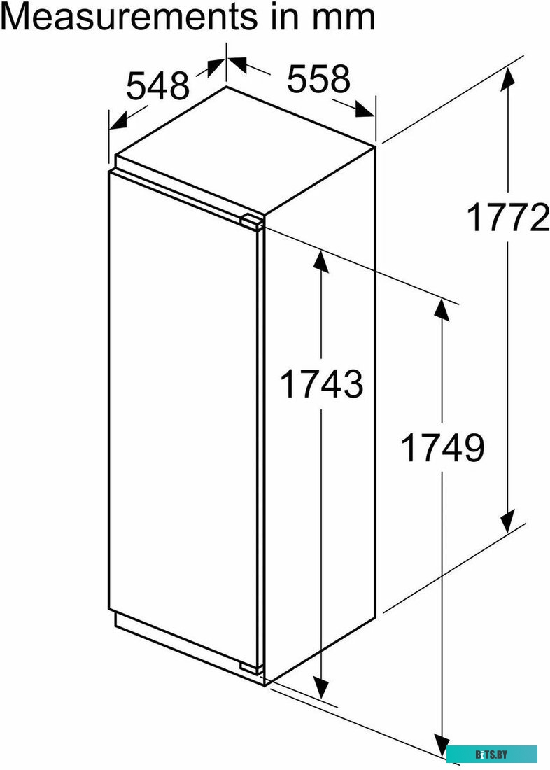 KIL82VFE0 Холодильник Bosch KIL82VFE0 1-нокамерн. белый