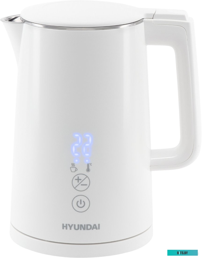 HYK-S5508 Чайник электрический Hyundai HYK-S5508 1.5л. 2200Вт белый (корпус: металл/пластик)
