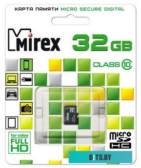 Карта памяти Mirex microSDHC (Class 10) 32GB (13612-MC10SD32)