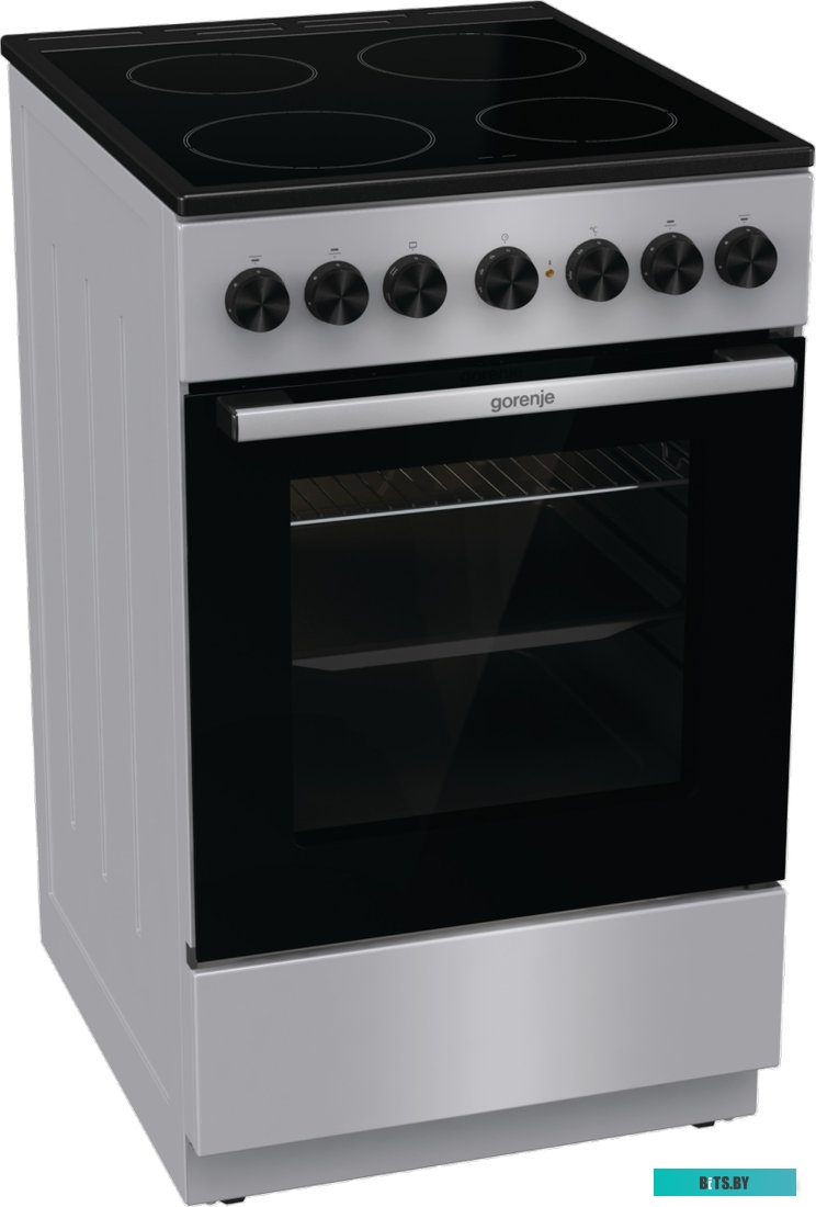 GEC5B20SG Электрическая плита Gorenje GEC5B20SG,  стеклокерамика,  инфракрасная,  без крышки,  серебристый