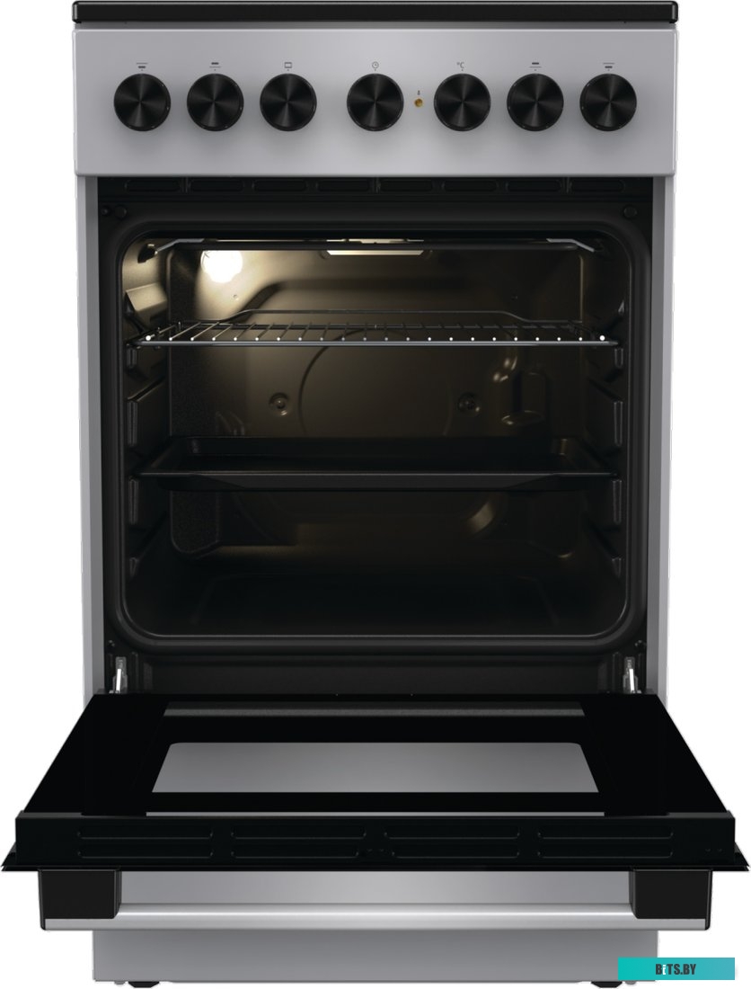 GEC5B20SG Электрическая плита Gorenje GEC5B20SG,  стеклокерамика,  инфракрасная,  без крышки,  серебристый