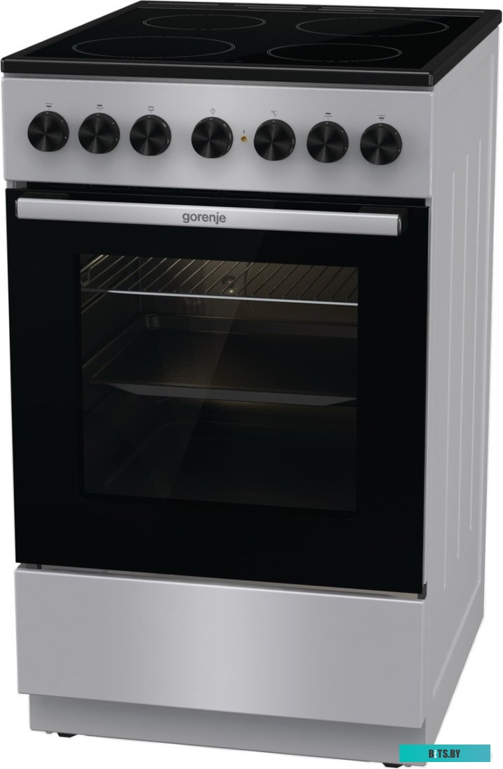 GEC5B20SG Электрическая плита Gorenje GEC5B20SG,  стеклокерамика,  инфракрасная,  без крышки,  серебристый