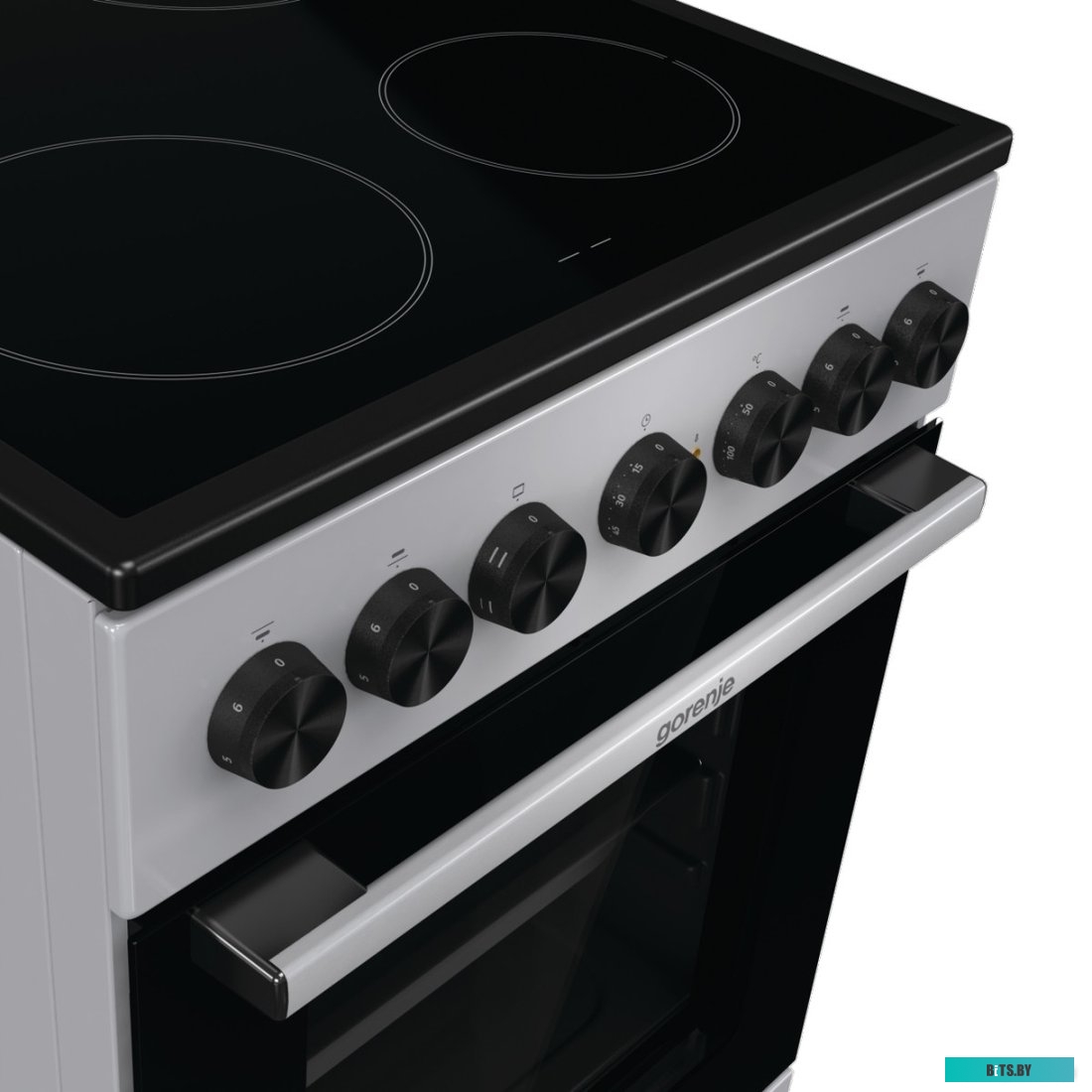 GEC5B20SG Электрическая плита Gorenje GEC5B20SG,  стеклокерамика,  инфракрасная,  без крышки,  серебристый