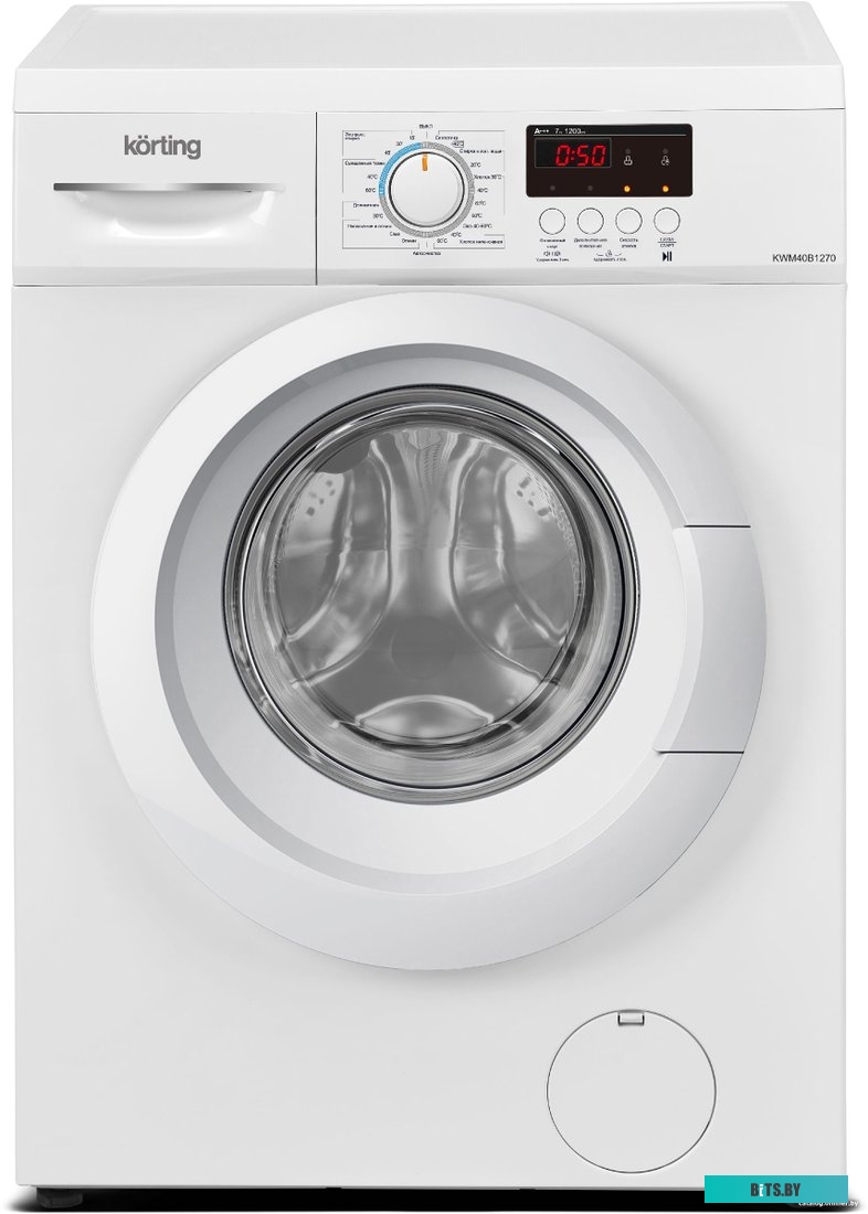 KWM 40B1270 Узакая стиральная машина KORTING/ Узкая стиральная машина KORTING, фронтальная, загрузка 7 кг, электронное управление, цифровой дисплей, 2
