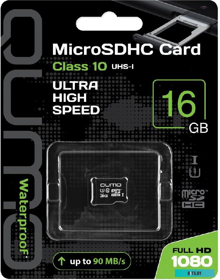 Карта памяти Qumo microSDHC QM16GMICSDHC10U1NA 16GB