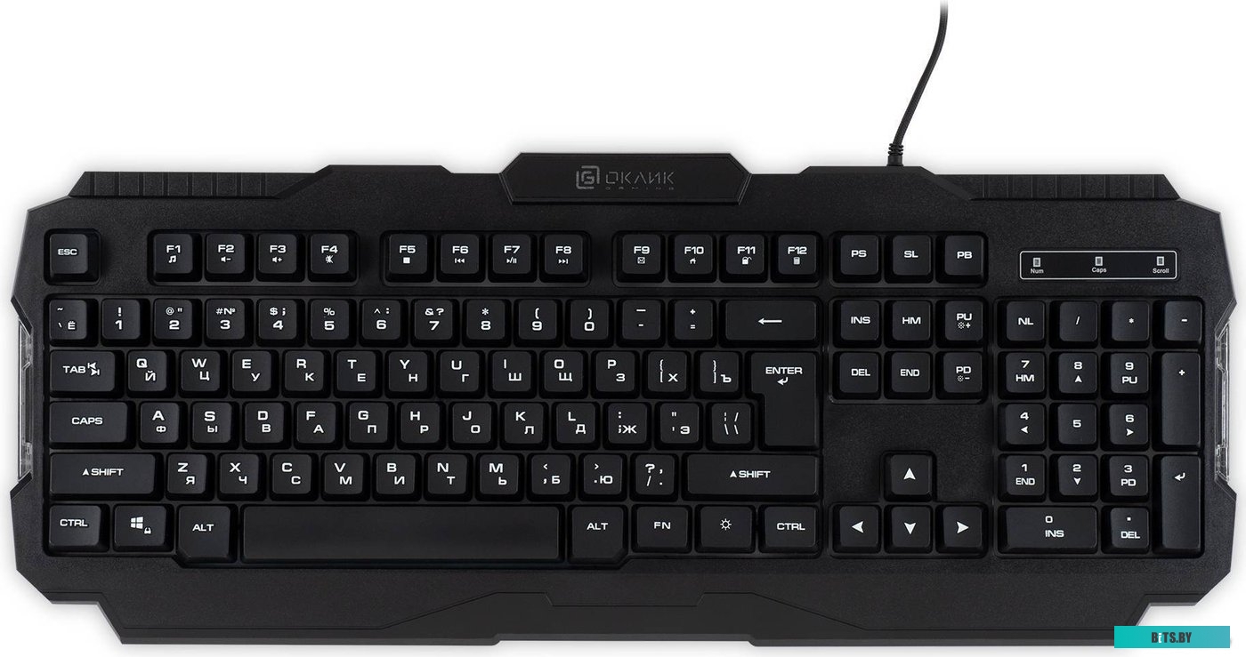 Клавиатура Оклик 757G HW2 черный USB for gamer (1790295)