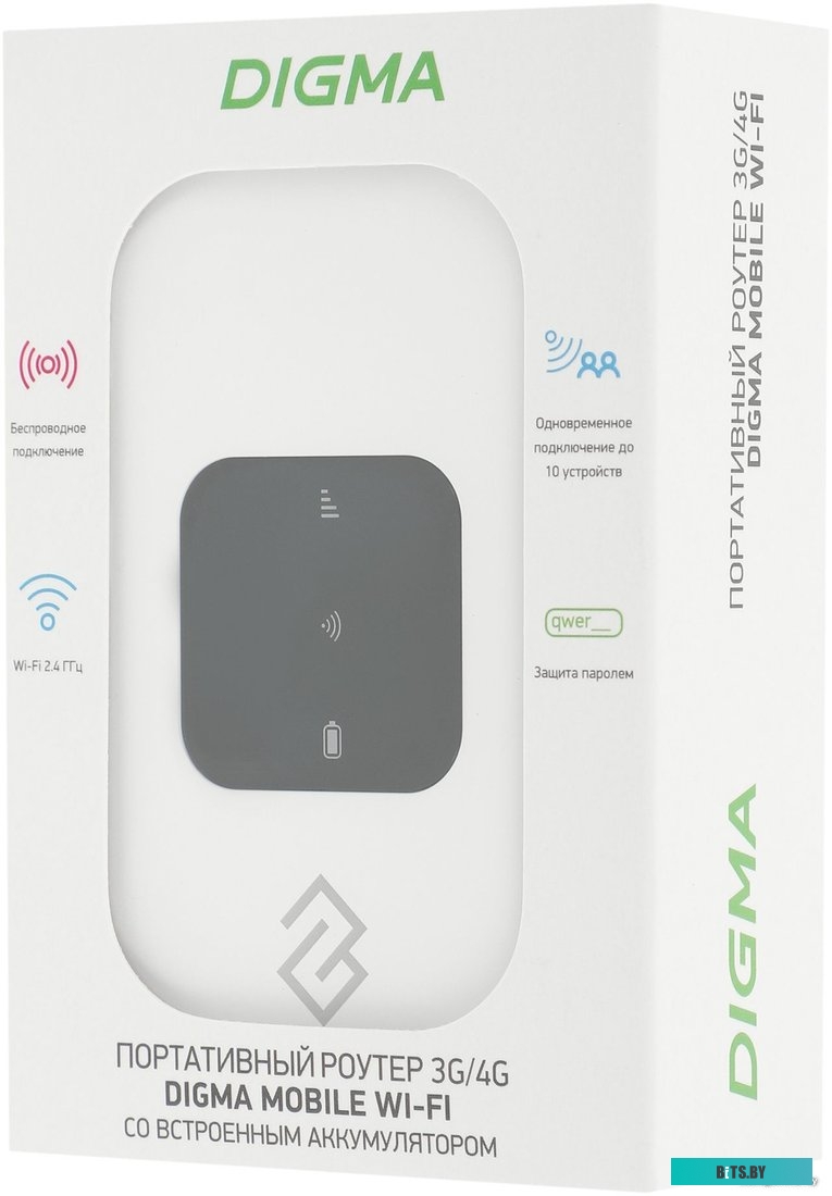 Мобильный 4G Wi-Fi роутер Digma DMW1880 (белый)