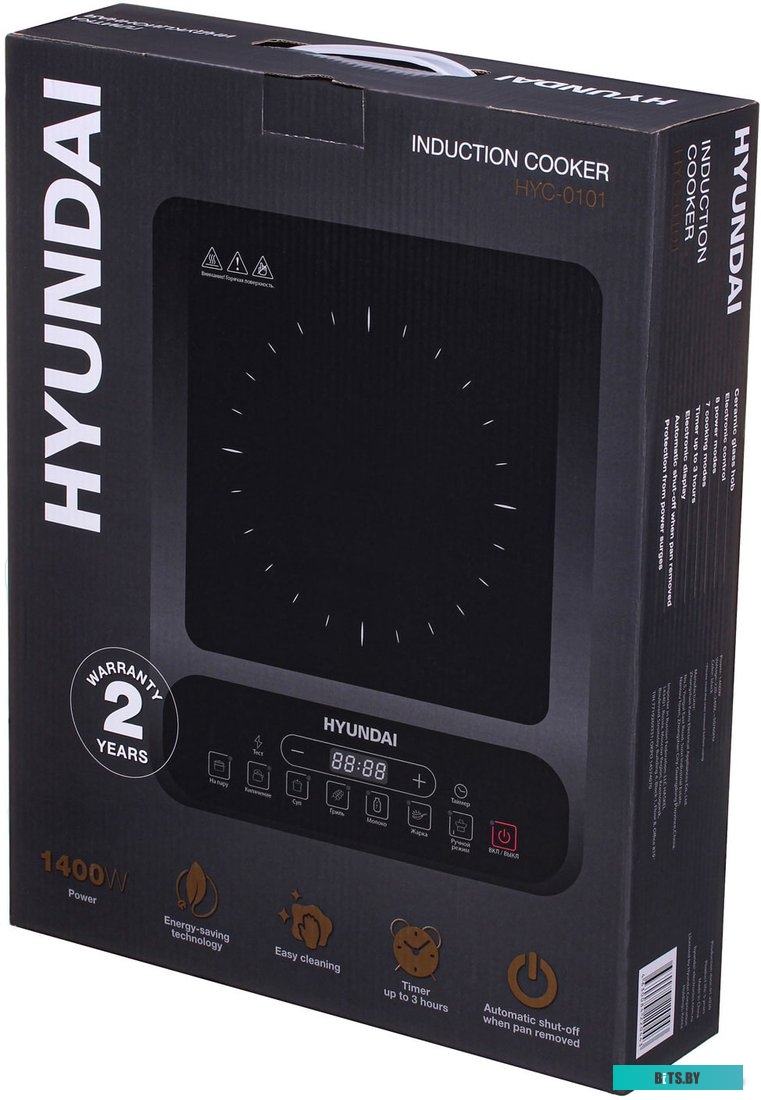 HYC-0101 Плита Индукционная Hyundai HYC-0101 черный стеклокерамика (настольная)
