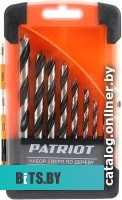 815010103 Набор сверл Patriot Набор сверл по дереву спиральные (815010103) по дереву (8пред.) для дрелей/перфораторов