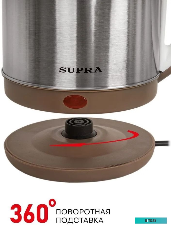 KES-1825 Чайник электрический Supra KES-1825 1.8л. 1500Вт серебристый/бежевый (корпус: нержавеющая сталь)