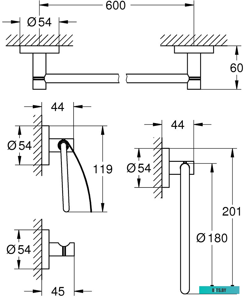 Ролик подачи обходного лотка Lexmark MS71x/MS81x/MX71x/MX81x/XM51xx/XM71xx 40X7600
